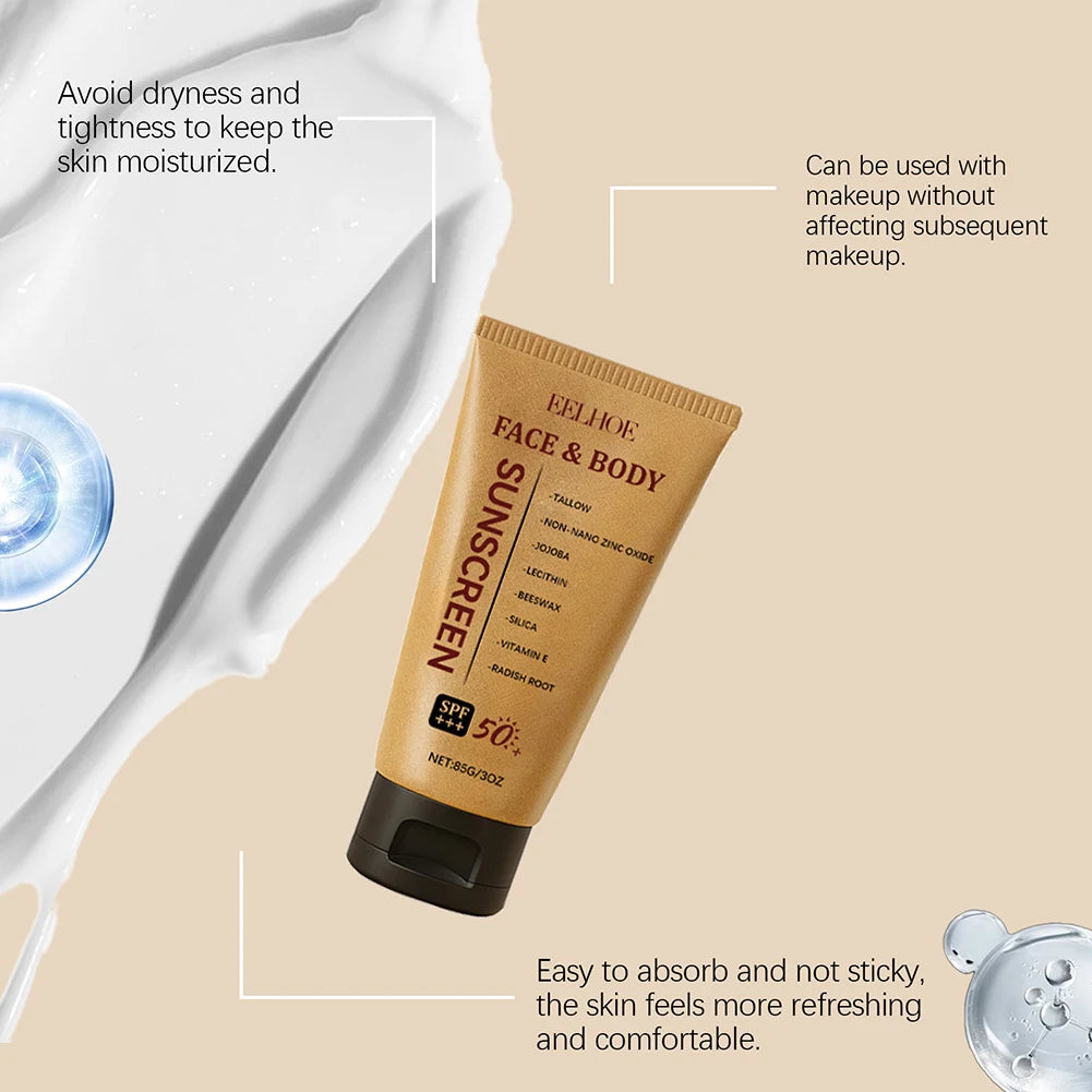 Crema Solare Minerale SPF50 Viso & Corpo – Con Tallow & Ossido di Zinco, Non Unge | Lido Nova