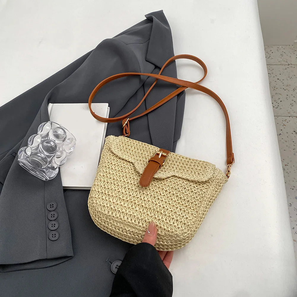 Borsa Crossbody Intrecciata in Corda di Carta – Boho Minimal Donna Estate 2026
