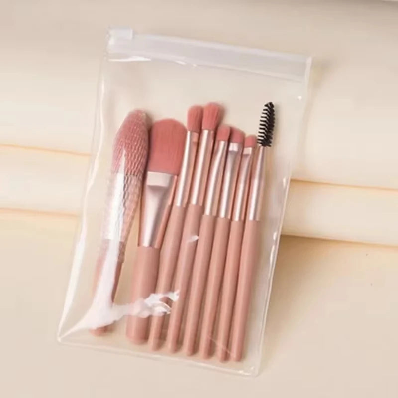 Liplns Set Pennelli Trucco Mini 8 pz (1 set) – Base & Occhi