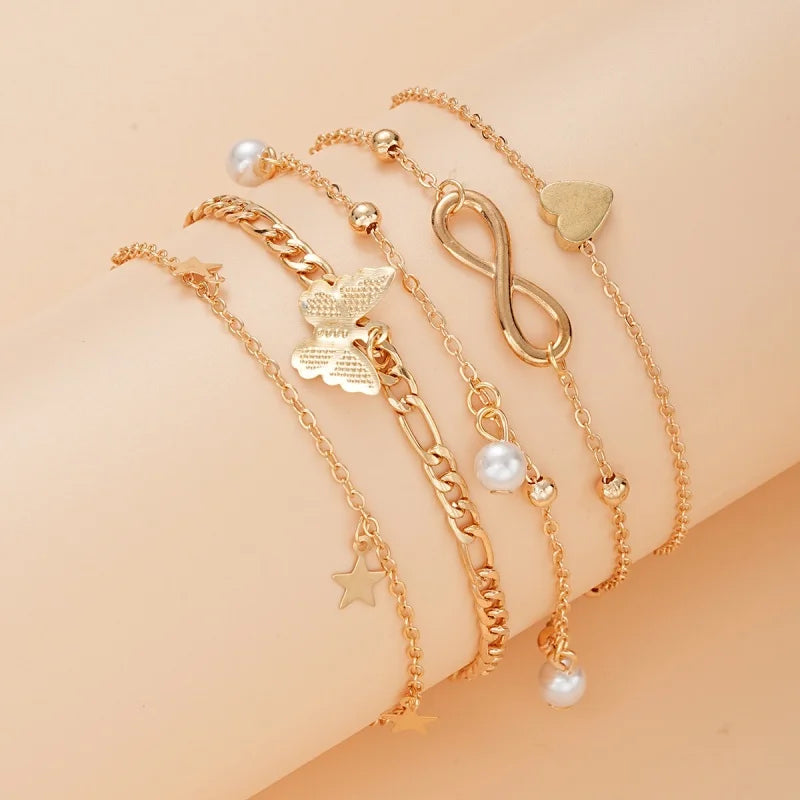 Set 4 Cavigliere Boho Vintage – Perle & Charms Donna Estate 2026