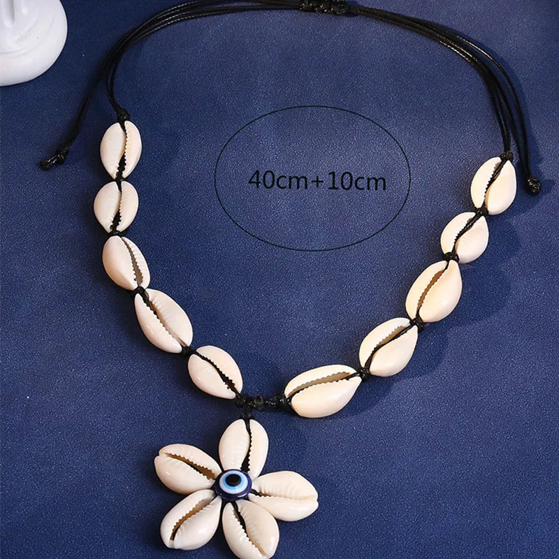 Collana Choker Boho Etnica Handmade con Conchiglia & Fiore – Donna Estate 2026