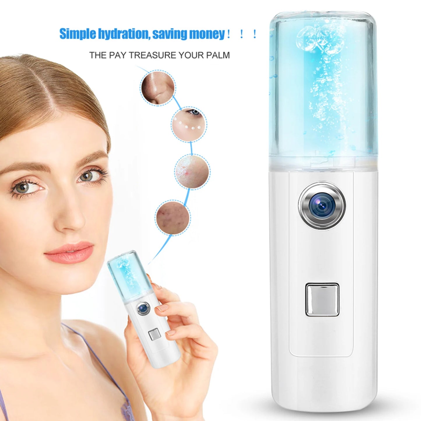 Nano Mist Spray USB 30ml – Mini Nebulizzatore Portatile per Viso & Corpo | Lido Nova