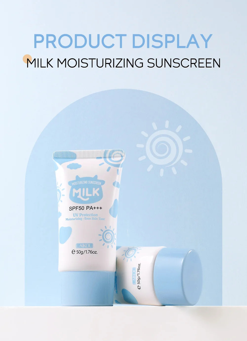 Crema Solare SPF50+ PA++++ Viso & Corpo – Resistente all'Acqua, Non Unge, Finish Invisibile | Lido Nova