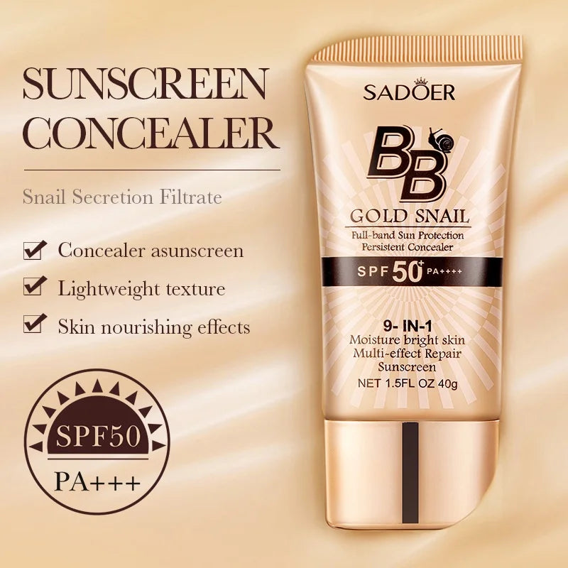 Crema Solare Viso SPF50+ PA+++ Effetto BB – Uniforma & Glow Naturale (40g) | Lido Nova