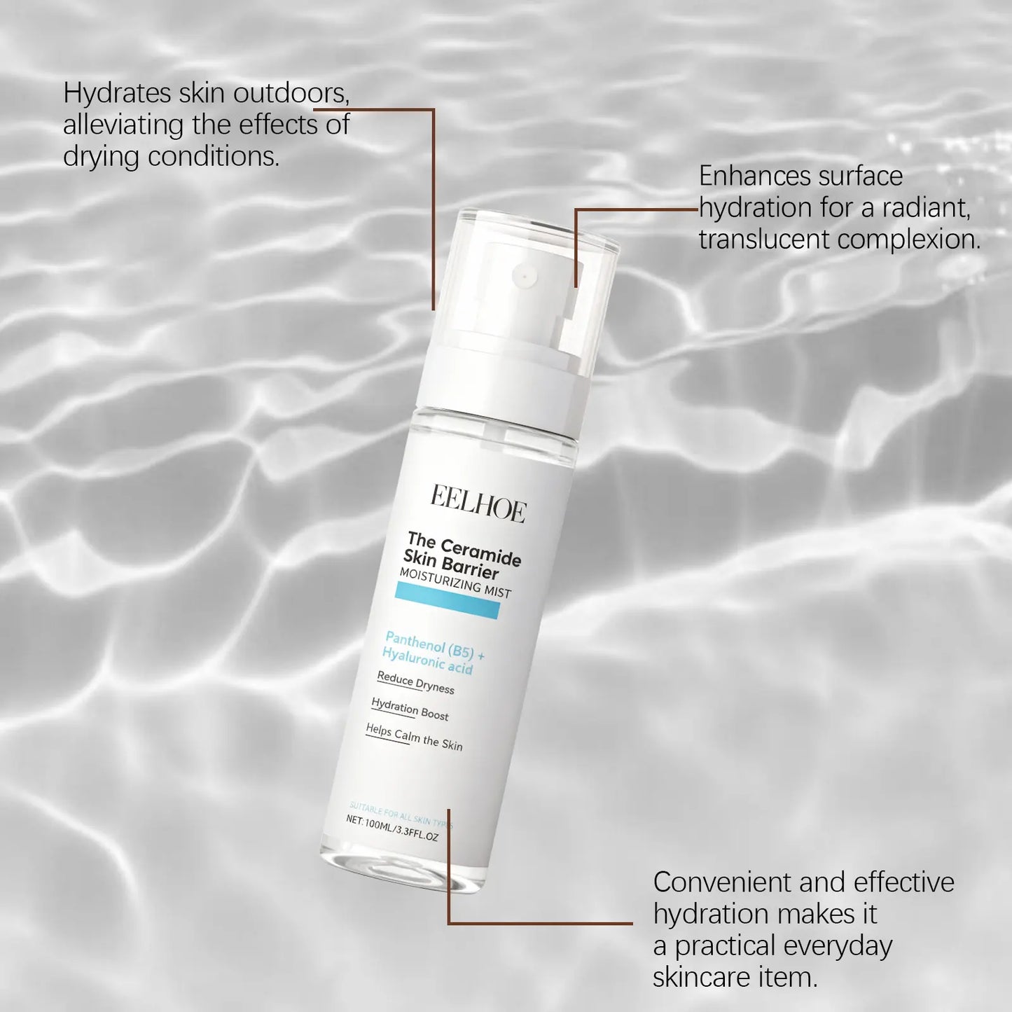 Face Mist Ialuronico + Ceramide NP + Vitamina B5 100ml – Barriera & Idratazione Deep | Lido Nova