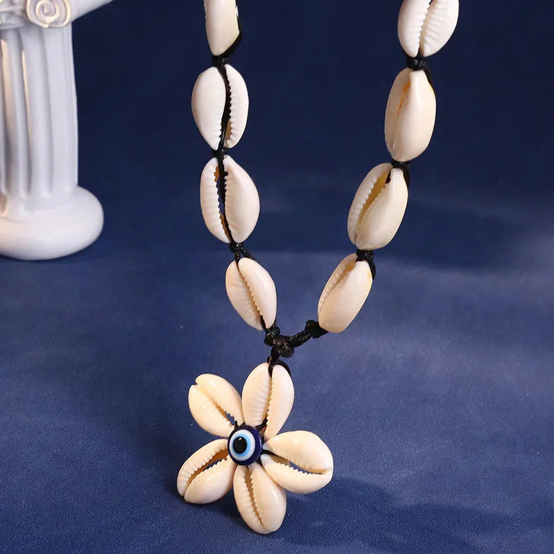 Collana Choker Boho Etnica Handmade con Conchiglia & Fiore – Donna Estate 2026