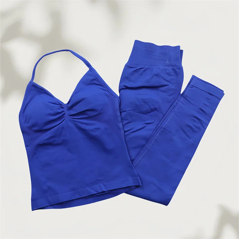 Set Yoga Donna 2026 Seamless con Tank Top Longline e Shorts Scrunch - Lido nova 