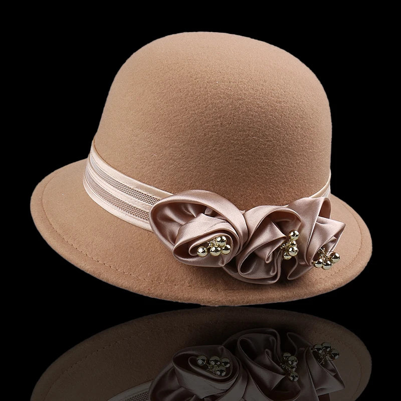 Cappello Elegante Donna con Fiore – Tinta Unita Regolabile Estate 2026