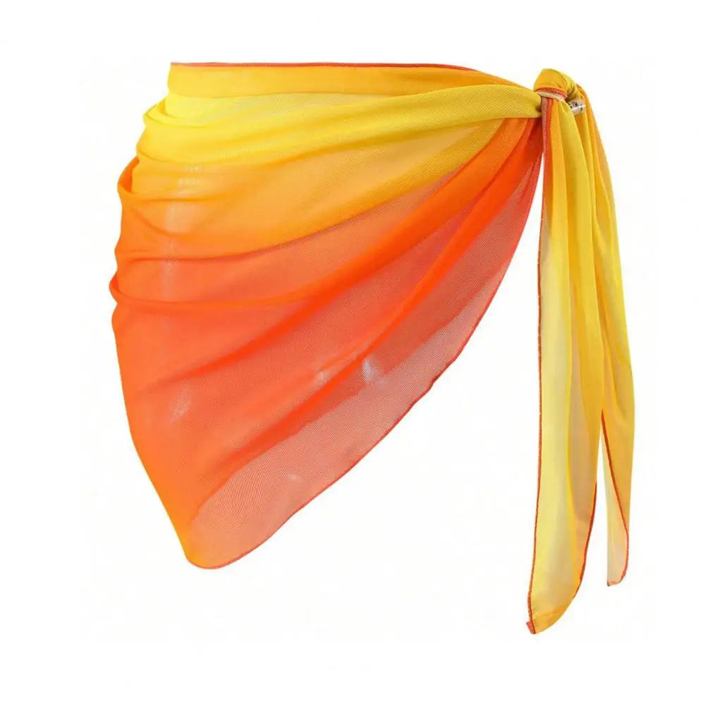 Pareo Estivo Donna 2026 in Chiffon Sfumato Foulard Bikini Cover-Up - Lido nova 