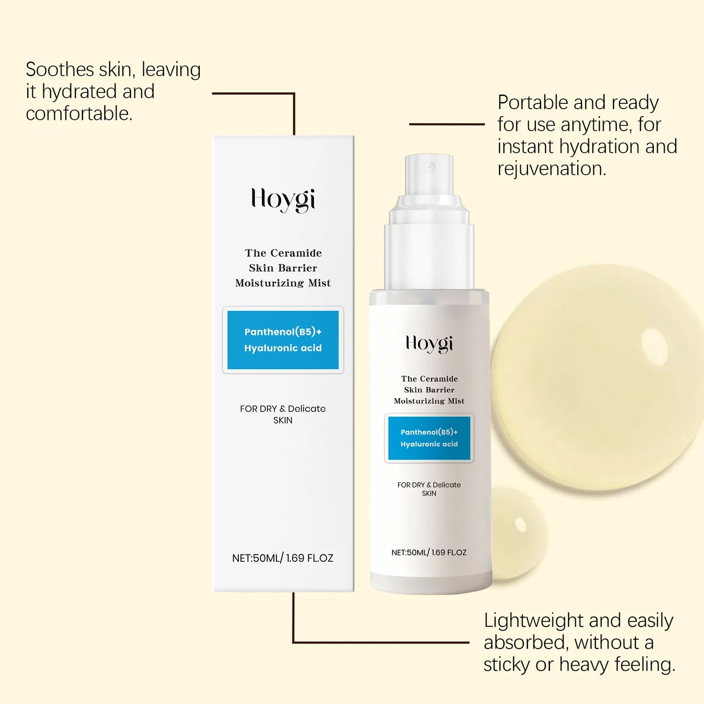 Face Mist Acido Ialuronico + Ceramidi 50ml – Barriera & Fresh Travel (Pelle Secca) | Lido Nova