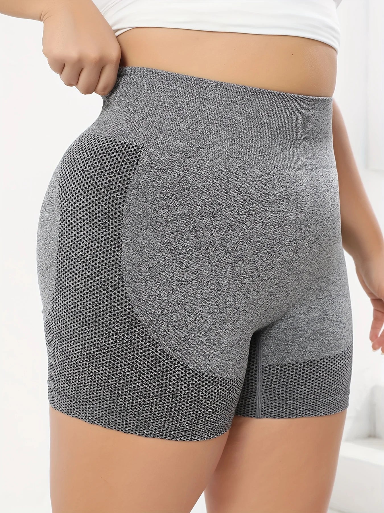 Shorts Fitness Donna 2026 Plus Size Seamless Vita Alta Effetto Lifting - Lido nova 