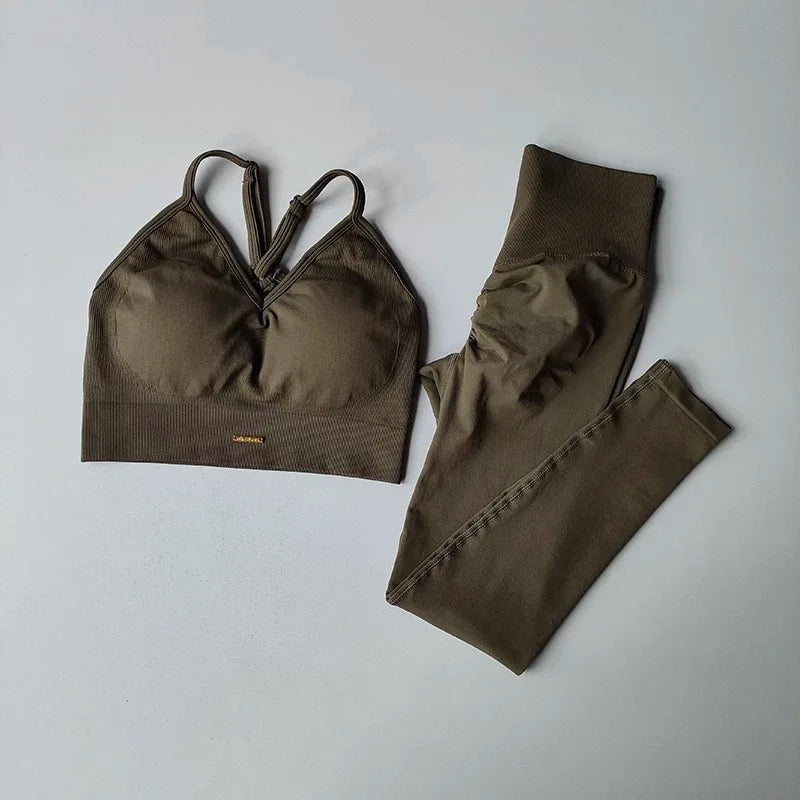 Set Fitness Donna 2026 Vita Alta Push-Up Shockproof per Yoga e Running - Lido nova 