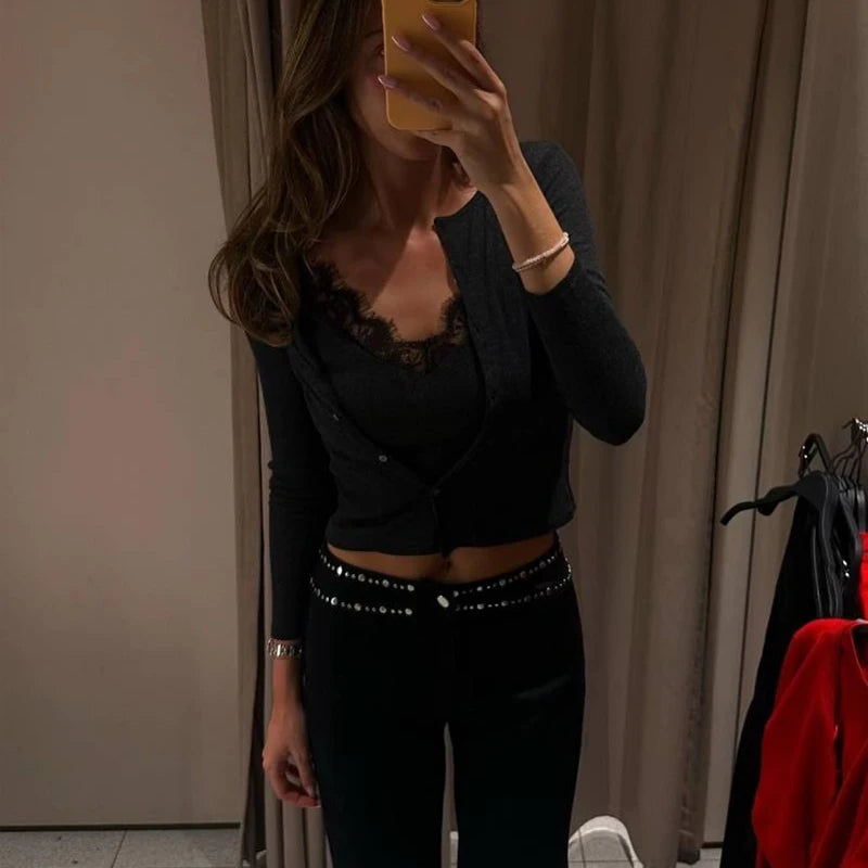 Cardigan Estivo Donna 2026 Corto in Pizzo a Maglia - Lido nova 