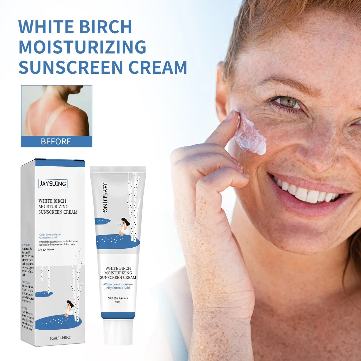 Crema Solare Viso SPF50+ PA++++ Idratante – Con Birch Juice, Comfort & Glow (Face) | Lido Nova