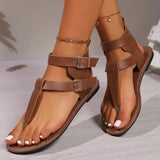 Sandali Boho Roma con Fibbia – Flat Antiscivolo Donna Estate 2026