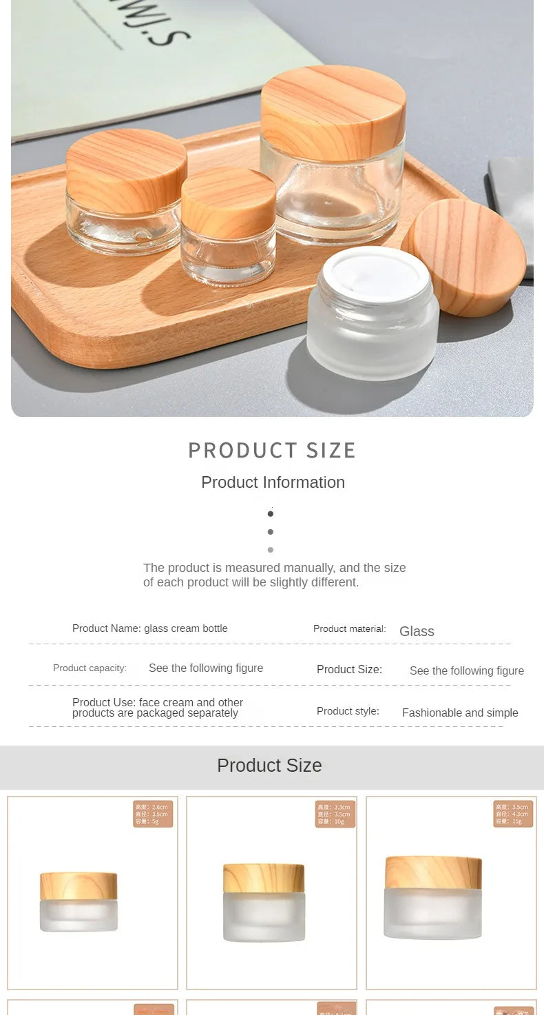 Contenitore Cosmetico Ricaricabile in Vetro (5–50g) – Travel