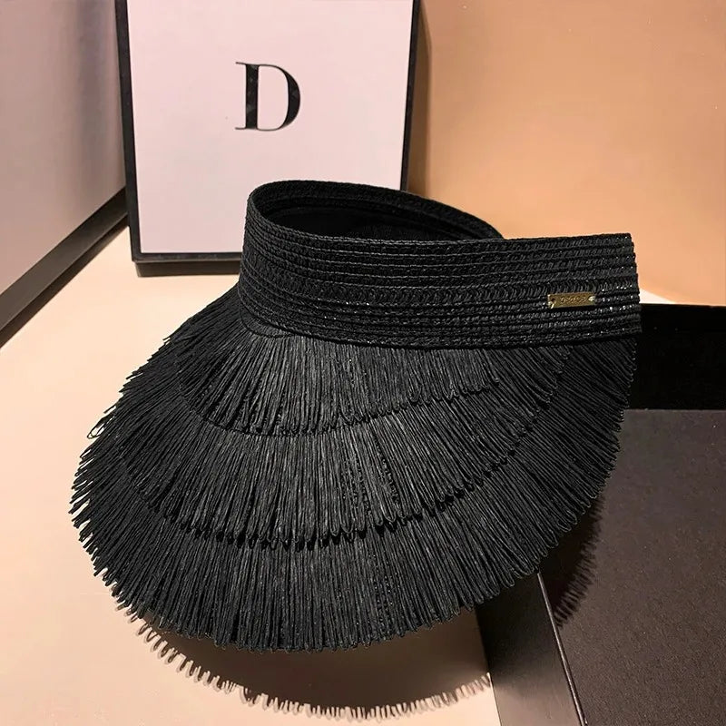 Cappello Sole in Paglia con Frange – Design Fashion Donna Estate 2026