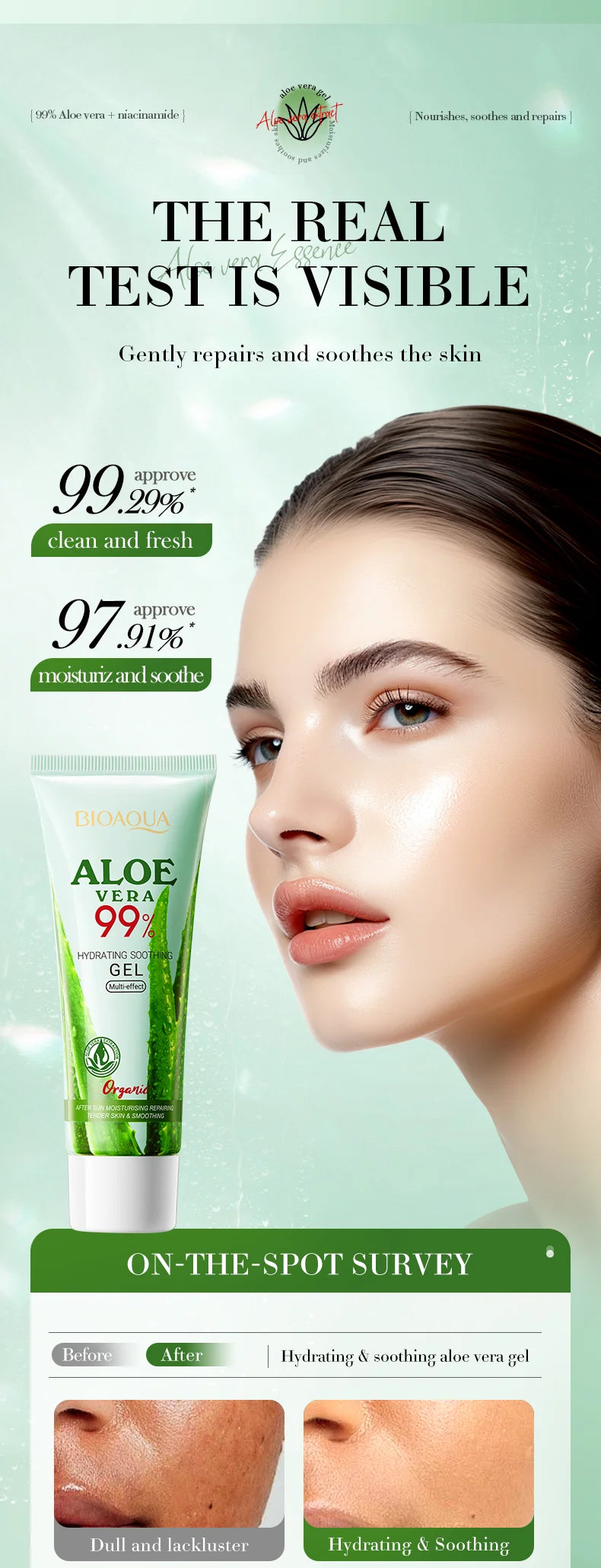 Gel Aloe Vera Lenitivo Viso & Corpo – Idratazione Fresca & Comfort Pelle Sensibile | Lido Nova