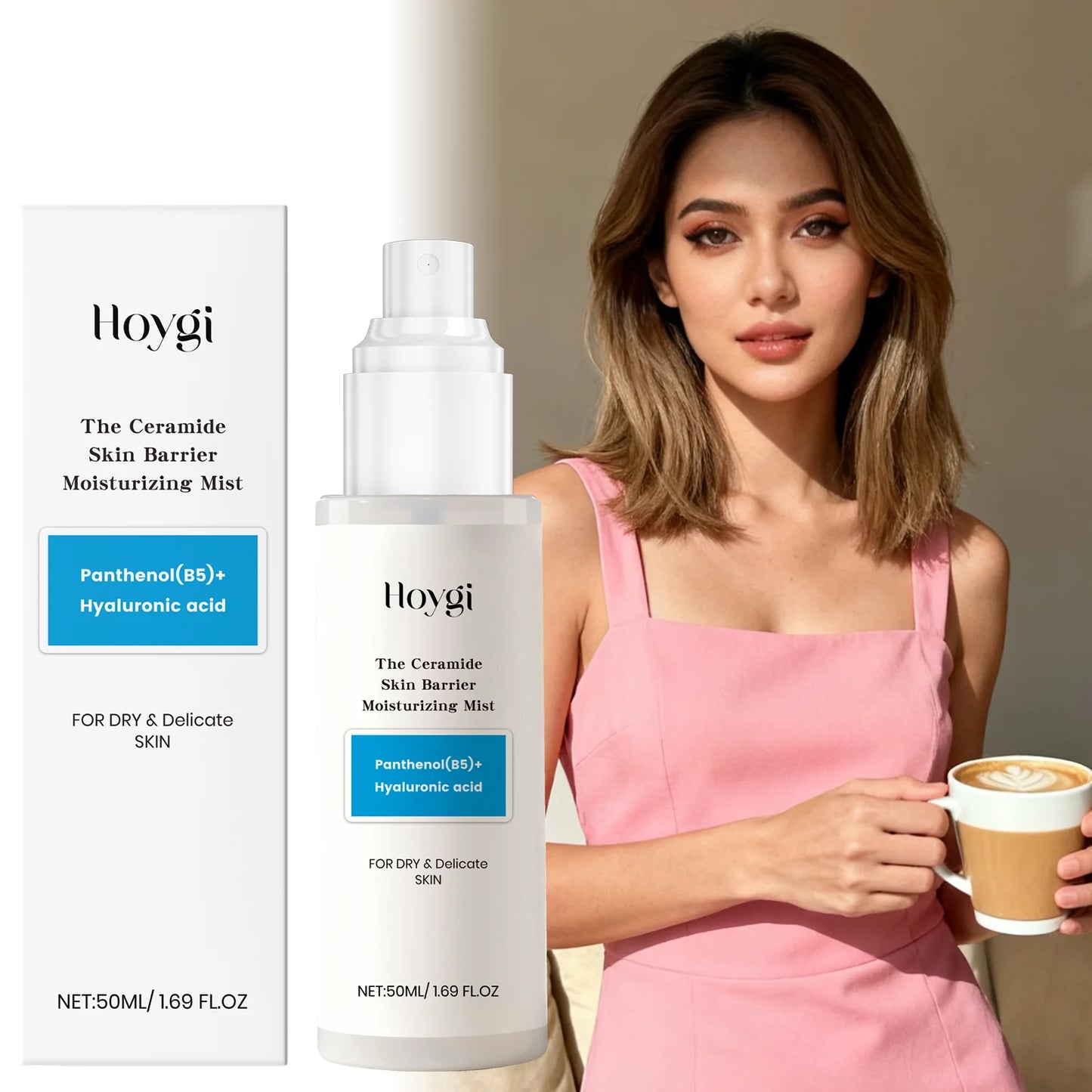 Face Mist Acido Ialuronico + Ceramidi 50ml – Barriera & Fresh Travel (Pelle Secca) | Lido Nova