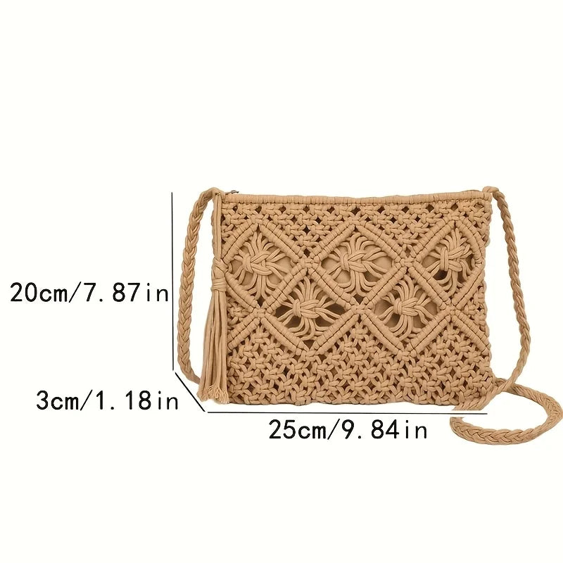Borsa a Spalla Boho Chic in Cotone Intrecciato – Estate 2026