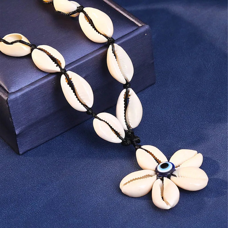 Collana Choker Boho Etnica Handmade con Conchiglia & Fiore – Donna Estate 2026