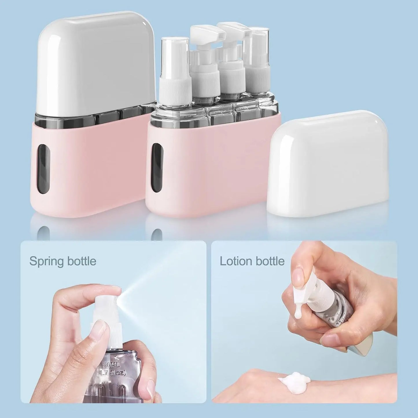 TRAVELKIT Flaconi Viaggio 4-in-1 (1 kit) – Anti-Perdita