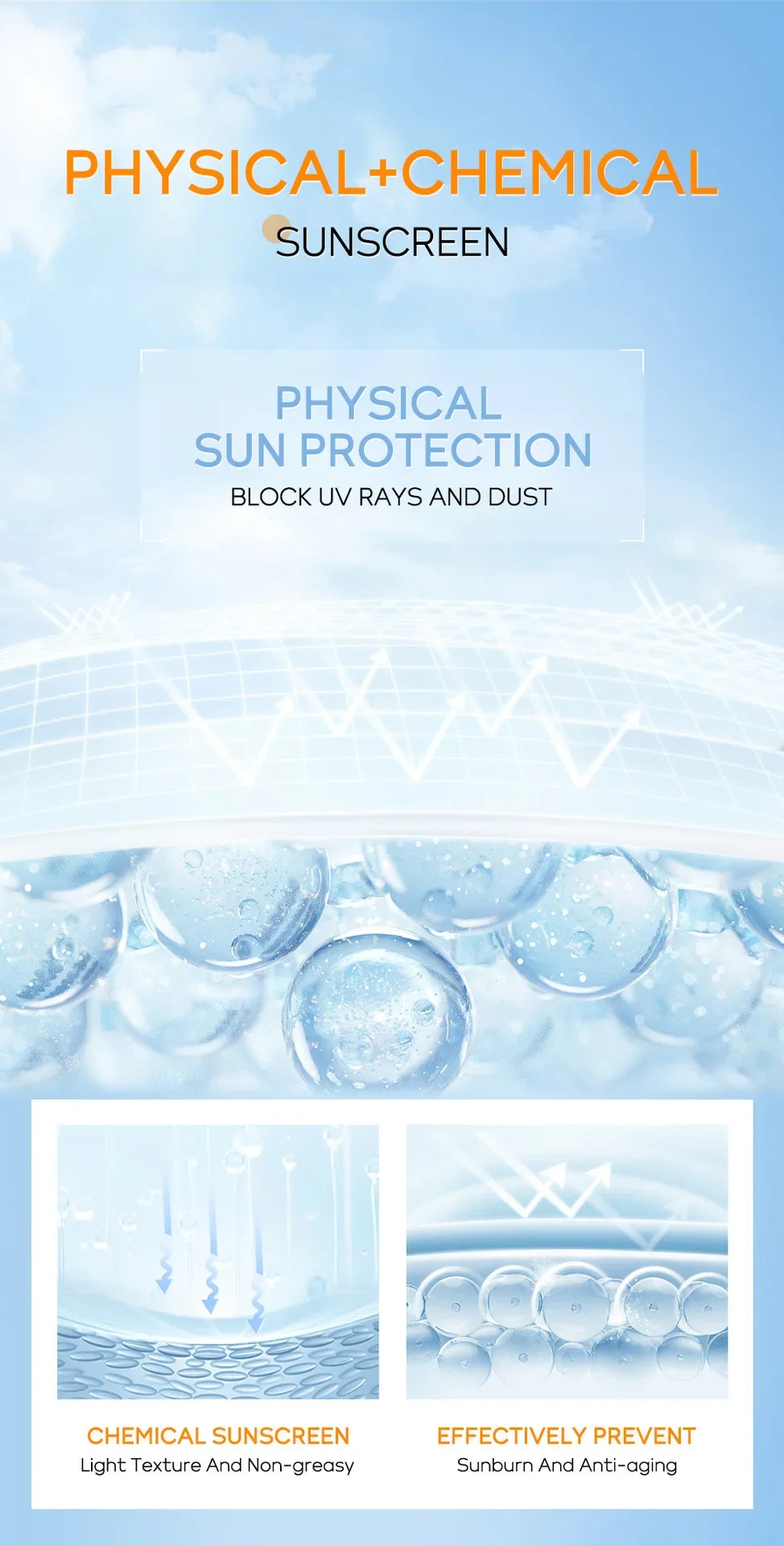 Crema Solare SPF50+ PA++++ Viso & Corpo – Resistente all'Acqua, Non Unge, Finish Invisibile | Lido Nova