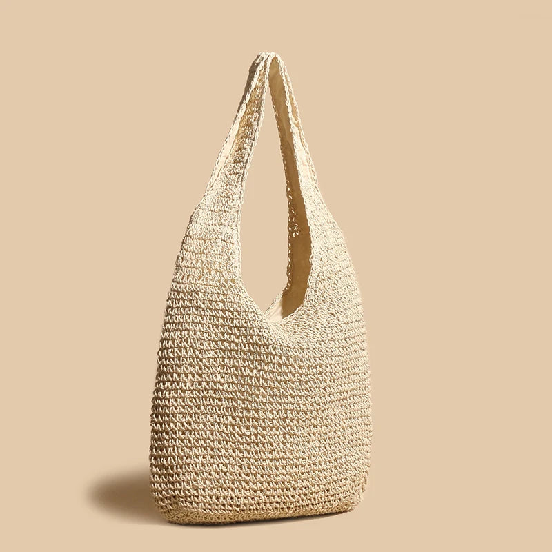 Borsa a Spalla in Paglia Intrecciata a Mano – Resort Chic Estate 2026