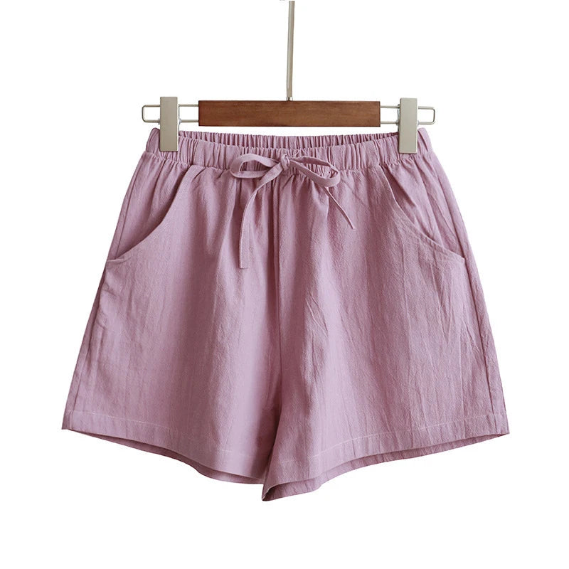 Shorts Estivi Donna 2026 Cotone Lino Vita Alta Casual - Lido nova 