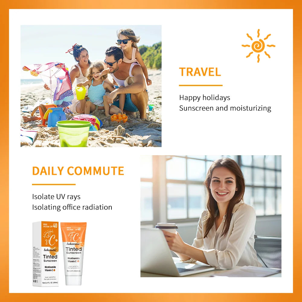 Crema Solare Minerale Colorata SPF40 – Glow Naturale, con Zinco & Titanio | Lido Nova